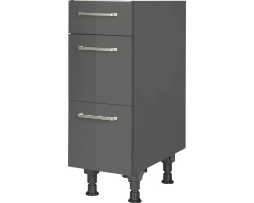 NOBILIA Auszugunterschrank Urban BxTxH 30 x 58 x 87 cm schiefergrau hochglanz vormontiert 4004539041561 NOBILIA Auszugunterschrank Urban BxTxH 30 x 58 x 87 cm schiefergrau hochglanz vormontiert 4004539041561