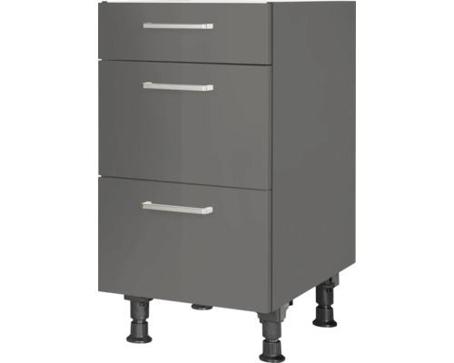NOBILIA Auszugunterschrank Urban BxTxH 45 x 58 x 87 cm schiefergrau hochglanz vormontiert 4004539041578 NOBILIA Auszugunterschrank Urban BxTxH 45 x 58 x 87 cm schiefergrau hochglanz vormontiert 4004539041578