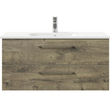 Meuble sous-lavabo avec deux tiroirs et lavabo