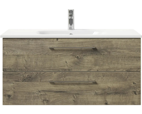 Meuble sous-lavabo avec deux tiroirs et lavabo