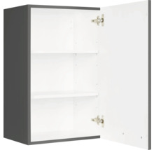 Wandschrank mit zwei Einlegeböden und offener Tür