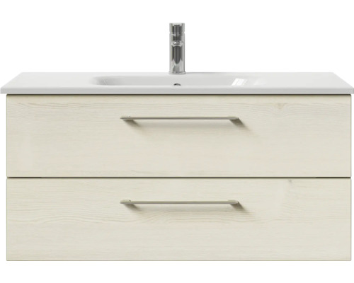 Meuble-lavabo avec deux tiroirs et vasque à poser