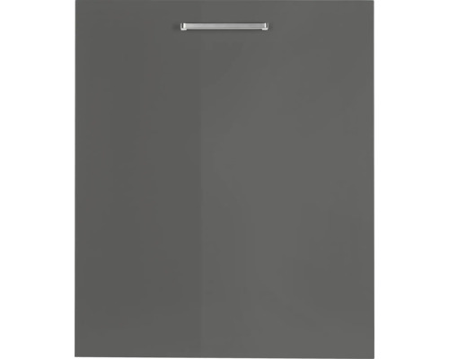 Façade pour lave-vaisselle encastré NOBILIA Urban 45 x 58 x 72 cm façade gris à haute brillance corps gris ardoise monté