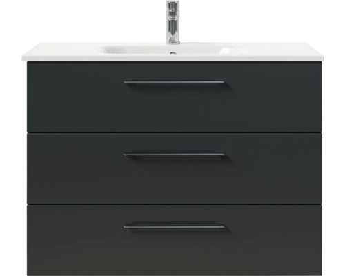 Meuble sous-lavabo avec trois tiroirs et vasque à poser