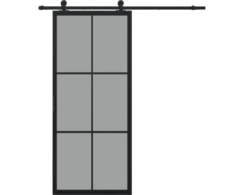 Pertura Schiebetür Komplett-Set Jarn 03 Grey 1000x2150 mm inkl. Laufschiene mit Rolle,Griff-Set