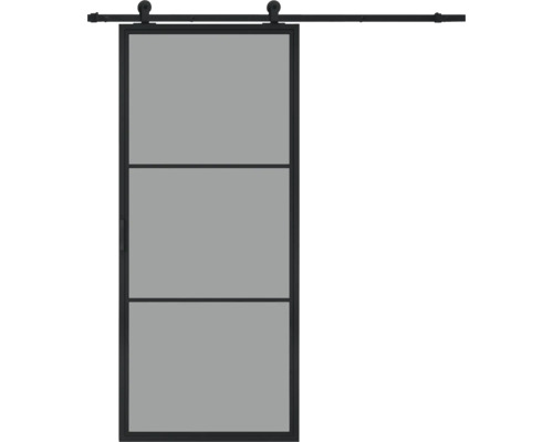 Pertura Schiebetür Komplett-Set Jarn 01 Grey 1000x2150 mm inkl. Laufschiene mit Rolle,Griff-Set