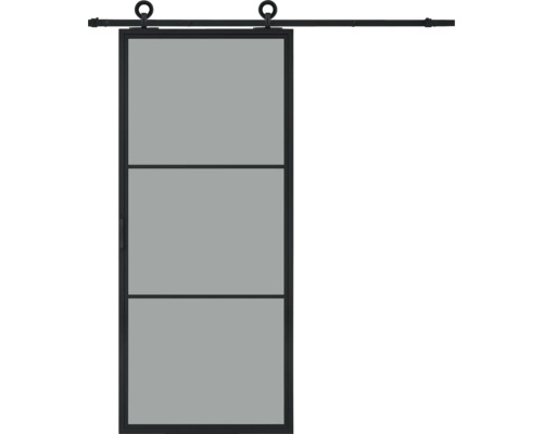 Pertura Schiebetür Komplett-Set Jarn 01 Grey 1000x2150 mm inkl. Laufschiene mit Rad,Griff-Set