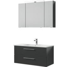 Badezimmermöbel-Set mit Spiegelschrank, Waschtisch und Waschbecken