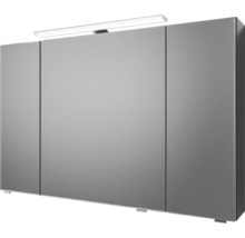 Badmöbel-Set Pelipal Sunline 121 BxHxT 110 x 200 x 46 cm Frontfarbe anthrazit mit Mineralguss-Waschtisch Waschtischunterschrank und Spiegelschrank mit LED-Beleuchtung