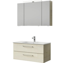 Badezimmerset mit Spiegelschrank, Waschbecken und Unterschrank