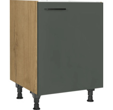 Meuble sous évier NOBILIA Urban lxpxh 60 x 58 x 87 cm vert minéral mat prémonté tirant droite