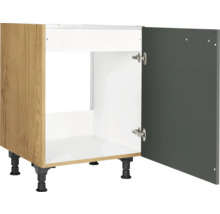 Meuble sous évier NOBILIA Urban lxpxh 60 x 58 x 87 cm vert minéral mat prémonté tirant droite
