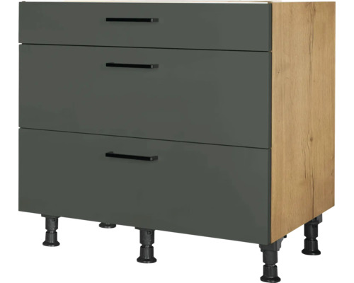 NOBILIA Auszugunterschrank Urban BxTxH 90 x 58 x 87 cm mineralgrün matt vormontiert 4004539044883 NOBILIA Auszugunterschrank Urban BxTxH 90 x 58 x 87 cm mineralgrün matt vormontiert 4004539044883
