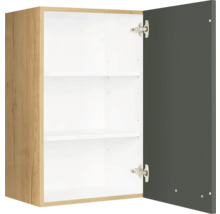 Wandschrank mit zwei Einlegeböden und geöffneter Tür