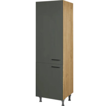 NOBILIA Vorratsschrank Urban BxTxH 60 x 58 x 217 cm mineralgrün matt vormontiert Anschlag links 4004539051645