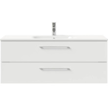 Meuble sous-lavabo avec deux tiroirs, lavabo et robinet