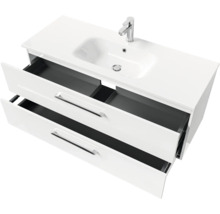Meuble sous-lavabo avec deux tiroirs et vasque à poser