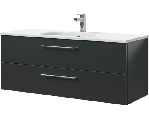 Badmöbel-Set Pelipal Sunline 121 BxHxT 121 x 50 x 46 cm Frontfarbe anthrazit mit Mineralguss-Waschtisch und Waschtischunterschrank Badmöbel-Set Pelipal Sunline 121 BxHxT 121 x 50 x 46 cm Frontfarbe anthrazit mit Mineralguss-Waschtisch und Waschtischunterschrank