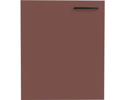 Porte d'armoire NOBILIA Urban 60 x 1,9 x 72 cm façade rouge rouille mat corps chêne sierra butée gauche monté