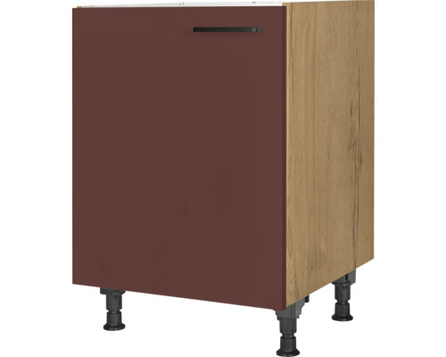 Meuble sous évier NOBILIA Urban lxpxh 60 x 58 x 87 cm rouille mat prémonté tirant gauche Meuble sous évier NOBILIA Urban lxpxh 60 x 58 x 87 cm rouille mat prémonté tirant gauche