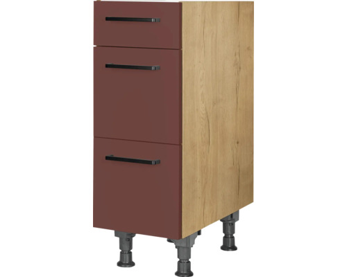 NOBILIA Auszugunterschrank Urban BxTxH 30 x 58 x 87 cm rostrot matt vormontiert 4004539045798 NOBILIA Auszugunterschrank Urban BxTxH 30 x 58 x 87 cm rostrot matt vormontiert 4004539045798