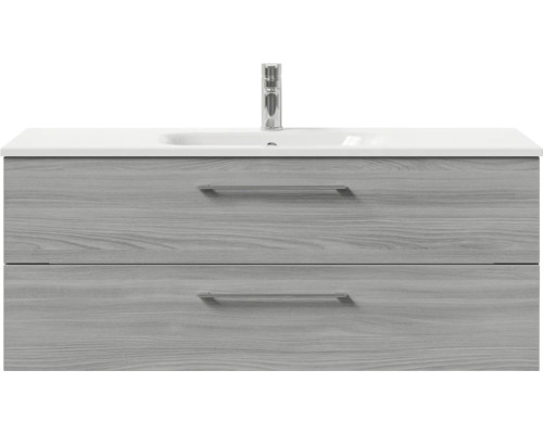 Meuble sous-lavabo avec deux tiroirs et vasque à poser