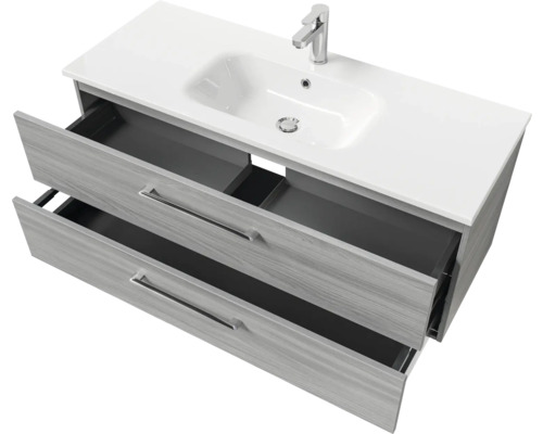 Meuble-lavabo avec lavabo, robinet et deux tiroirs