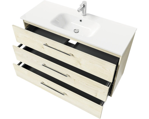 Meuble-lavabo avec trois tiroirs et lavabo