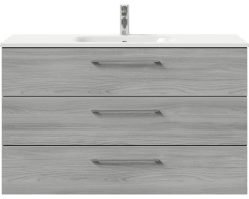 Meuble sous-lavabo avec trois tiroirs et lavabo