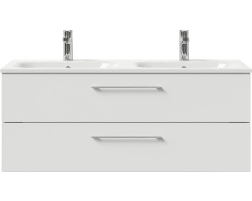 Meuble sous-vasque avec double vasque et deux tiroirs