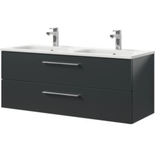 Waschtischunterschrank mit zwei Waschbecken und zwei Schubladen