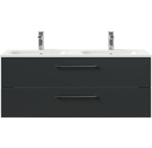 Waschtischunterschrank mit zwei Waschbecken und zwei Schubladen