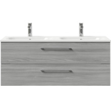Waschtischunterschrank mit zwei Waschbecken und zwei Schubladen