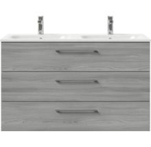 Waschtischunterschrank mit drei Schubladen und Doppelwaschbecken