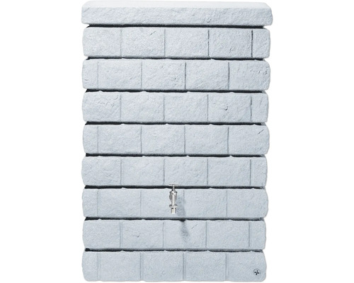 Récupérateur d''eau de pluie aspect pierre avec robinet