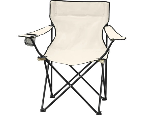Chaise pliante 52 x 52 x 80 cm acier textilène ,beige