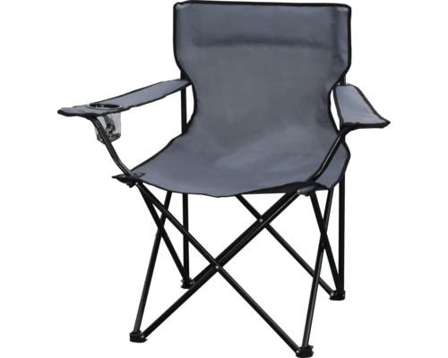 Chaise pliante 52 x 52 x 80 cm acier textilène ,gris