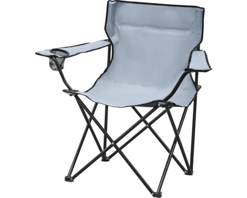Chaise pliante 52 x 52 x 80 cm acier textilène ,bleu gris