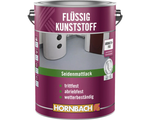 HORNBACH Flüssigkunststoff RAL7030 steingrau 2,5 l Flüssigkunststoff Seidenmattlack Dose von Hornbach
