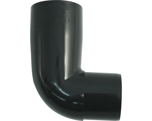 Coude pour tuyau de descente plastique rond Marley 87 degrés anthracite DN 75 mm Coude Marley pour tuyaux
