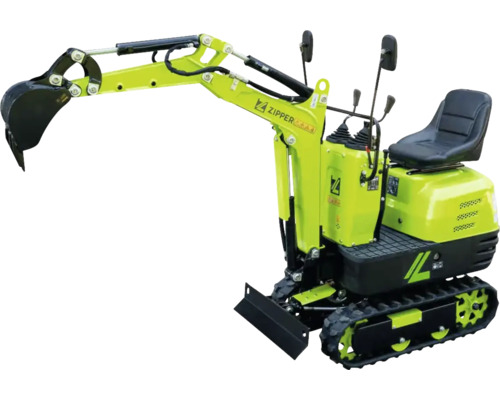 Mini-pelle Zipper avec godet et châssis à chenilles