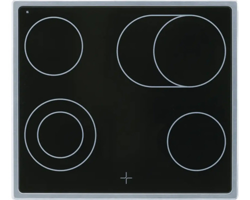 Plaque de cuisson vitrocéramique avec quatre zones de cuisson