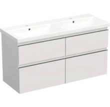Waschtischunterschrank mit zwei Waschbecken und vier Schubladen