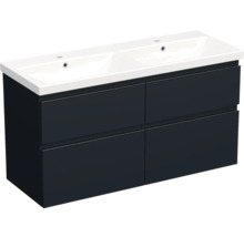 Meuble sous-vasque avec quatre tiroirs et deux lavabos