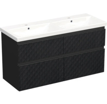 Waschtischunterschrank mit zwei Waschbecken und vier Schubladen