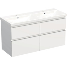 Waschtischunterschrank mit zwei Waschbecken und vier Schubladen