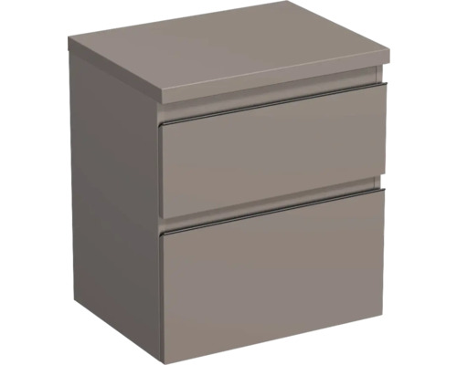 Jungborn Waschtischunterschrank TRENTA BxHxT 56,7 x 64,6 x 44,5 cm Frontfarbe hellbraun glanz TRE DESK 60 2Z B A2496