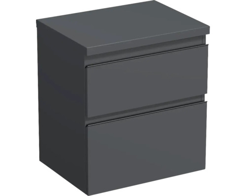 Jungborn Waschtischunterschrank TRENTA BxHxT 56,7 x 64,6 x 44,5 cm Frontfarbe anthrazit matt TRE DESK 60 2Z B A3396