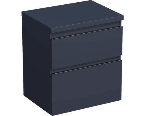 Jungborn Waschtischunterschrank TRENTA BxHxT 56,7 x 64,6 x 44,5 cm Frontfarbe taubenblau matt TRE DESK 60 2Z B A9166