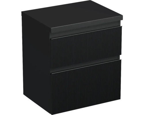 Jungborn Waschtischunterschrank TRENTA BxHxT 56,7 x 64,6 x 44,5 cm Frontfarbe schwarz matt TRE DESK 60 2Z B A9276 Jungborn Waschtischunterschrank TRENTA BxHxT 56,7 x 64,6 x 44,5 cm Frontfarbe schwarz matt TRE DESK 60 2Z B A9276